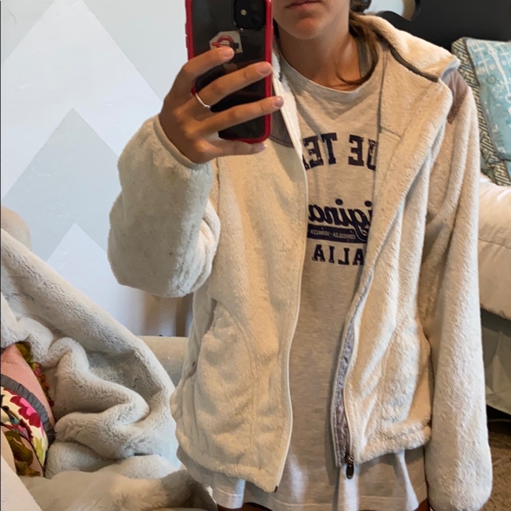 North face furry jacket